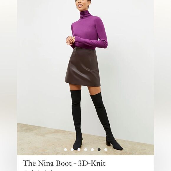 M. M. Lafleur Black Nina Knit Boots - Picture 1 of 15